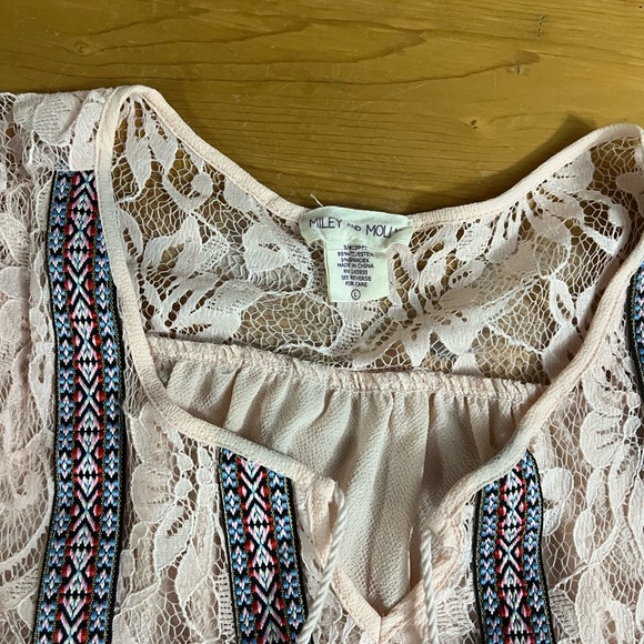 So Lg Miley and Molly baby pink, flowy, blouse - Picture 3 of 3